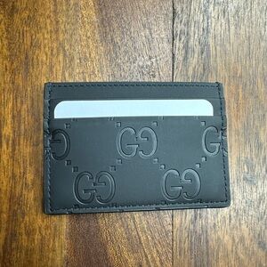 Black Gucci Card Holder with 5 card slots